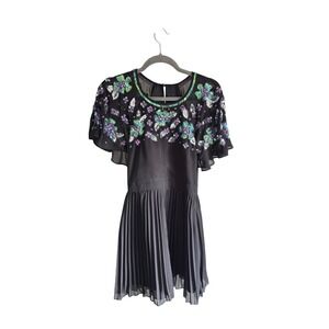 ASOS Black Dress with Floral Embroidery